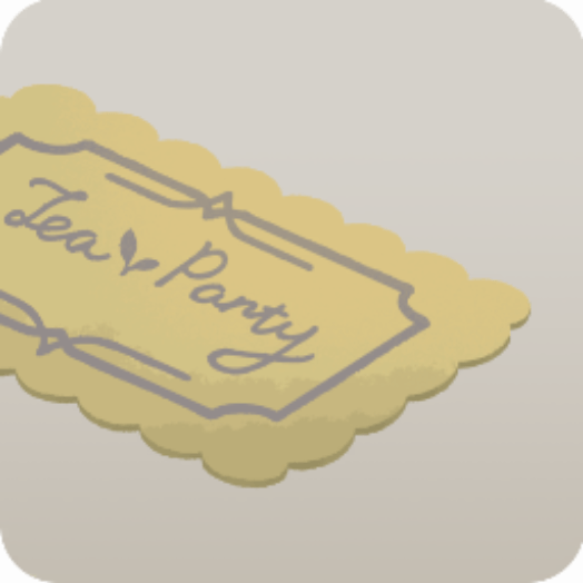 特別なお茶会の招待カード