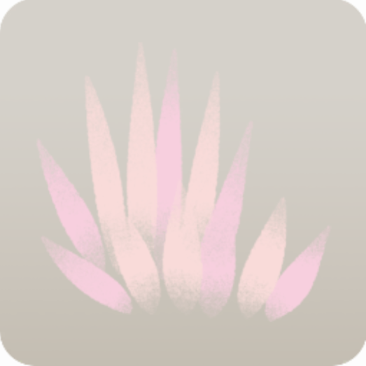 砂丘の低草・薄橙