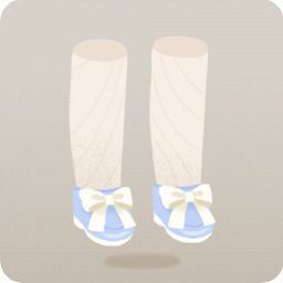 リボン付きブルーシューズ