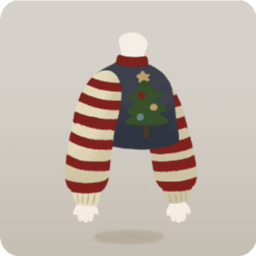 クリスマスツリーセーター