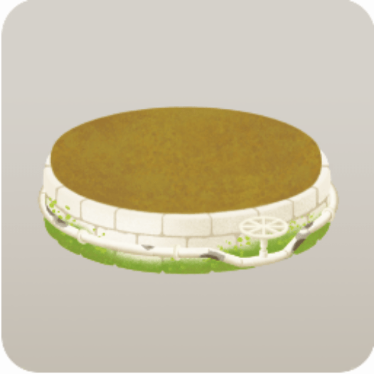 水管のある花壇