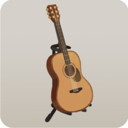 ライブ前のアコースティックギター