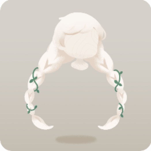 ツタが編み込まれた三つ編み