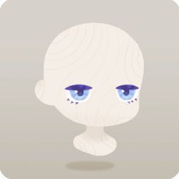 透き通る青い瞳