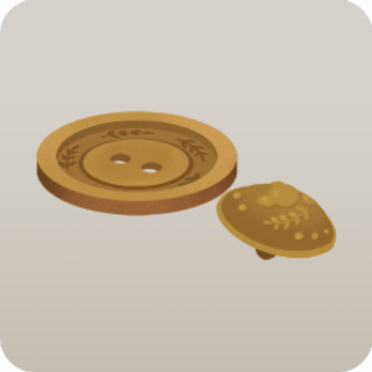 屋根裏から持ってきたボタン