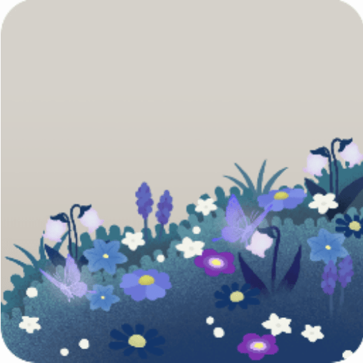 神秘の森の茂み・夜