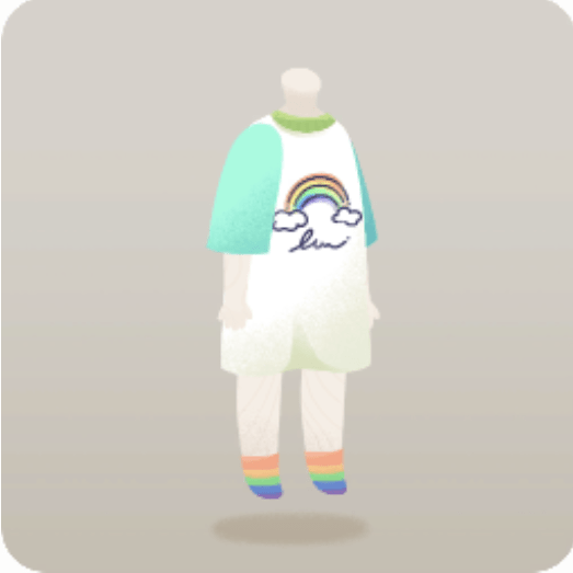 ポップレインボーTシャツ