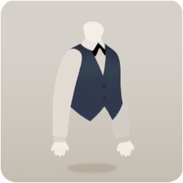 深い青のベスト