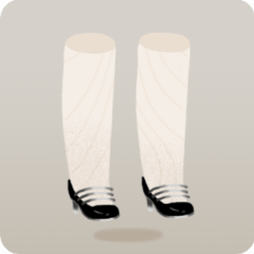 黒のつやつやハイヒール