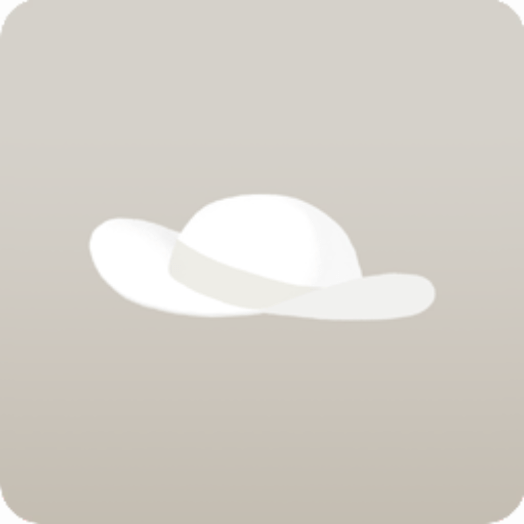 ミニ純白のキャペリンハット