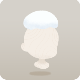 頭にどっさり積もった雪