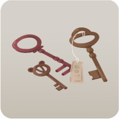 どこかの部屋の鍵目