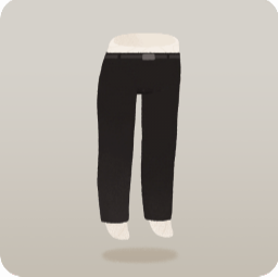 フォーマルな黒パンツ