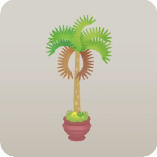 ヤシの木の植木鉢