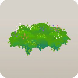 知恵の草花の地面