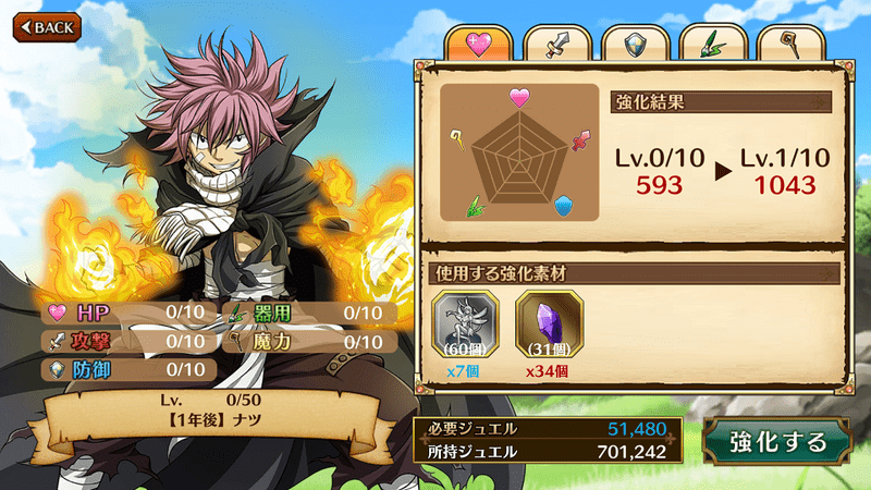 キャラ強化のやり方2