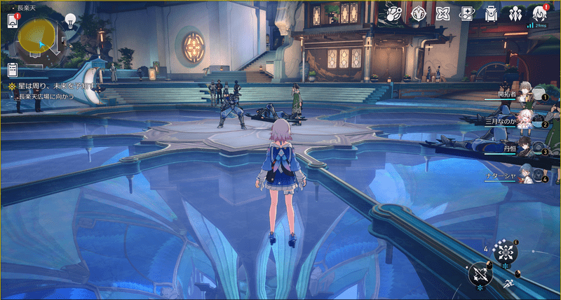 広場の中央付近