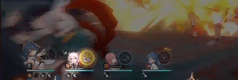 なのかの戦闘画面