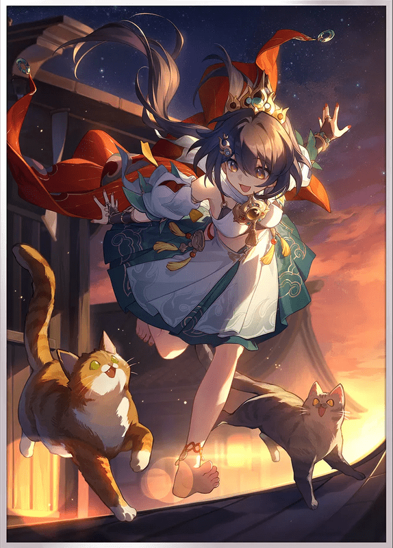 夕日に舞う