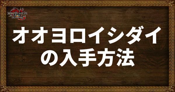 オオヨロイシダイの入手方法