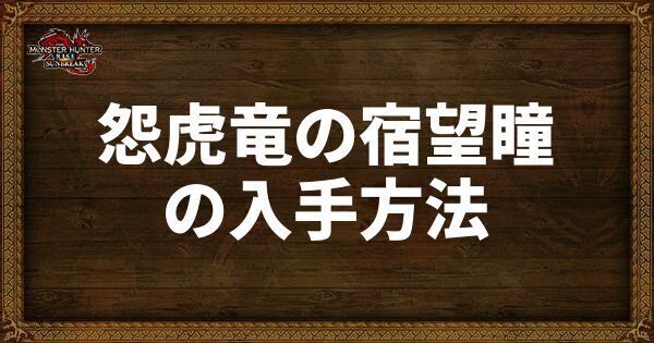 怨虎竜の宿望瞳の入手方法と使い道