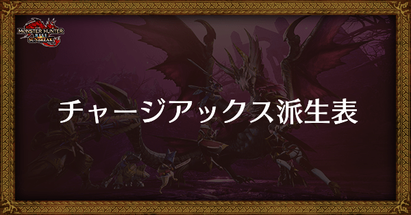 チャージアックス派生表