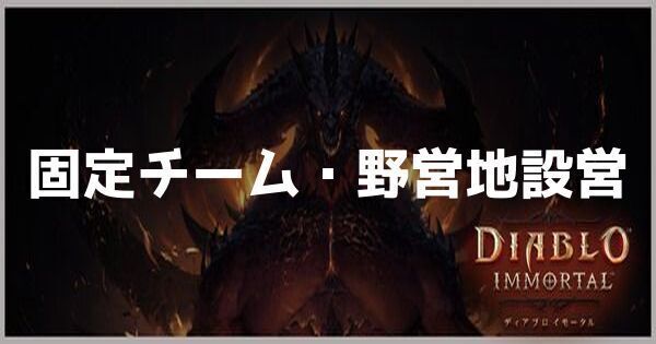 固定チーム・野営地設営のやり方