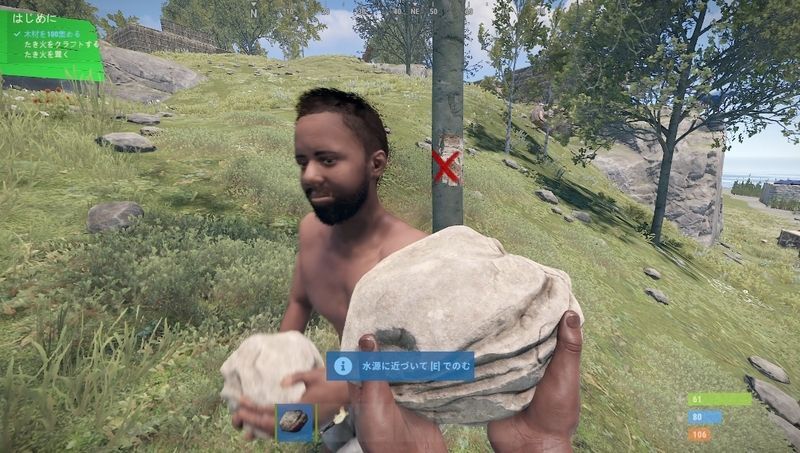 Rustのプレイ画面