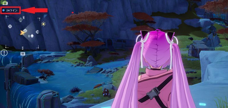 左上のラインを選択する