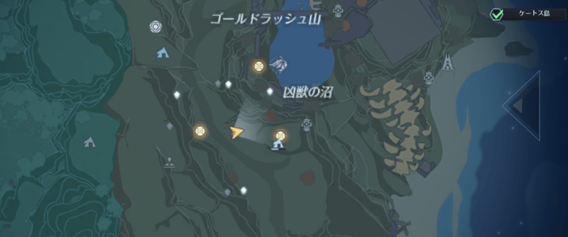 未回収のギミックはマップに表示される