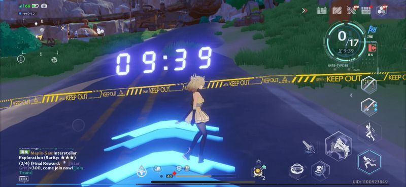 乗り物に乗ってカウント「1」で飛び出す