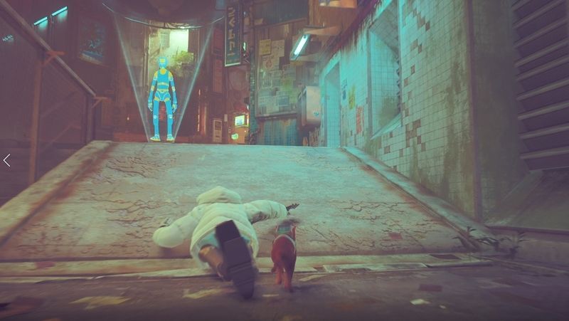 ロボットにぶつかる