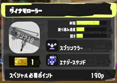 ダイナモローラーの立ち回りとギア構成