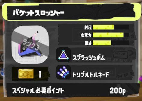 バケットスロッシャーの立ち回りとギア構成