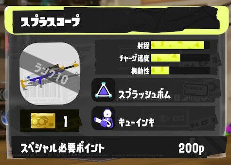 スプラスコープの立ち回りとギア構成