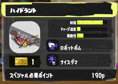 ハイドラントの立ち回りとギア構成