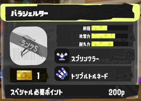 パラシェルターの立ち回りとギア構成