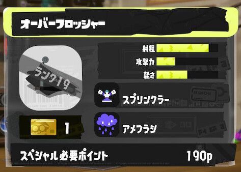 オーバーフロッシャーの立ち回りとギア構成