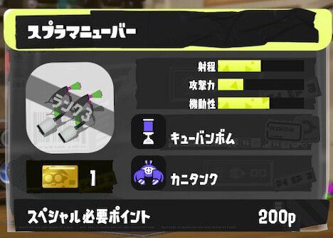 スプラマニューバーの立ち回りとギア構成