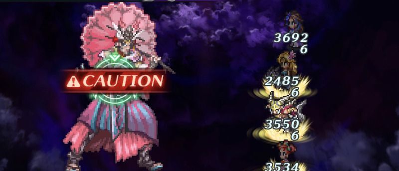 特定ゲージ突入時にCAUTIONが発生