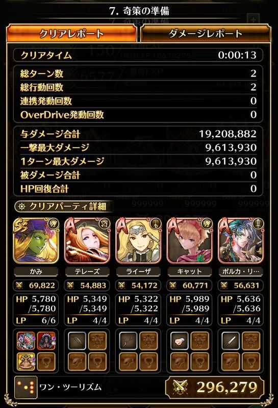 奇策の準備の周回編成