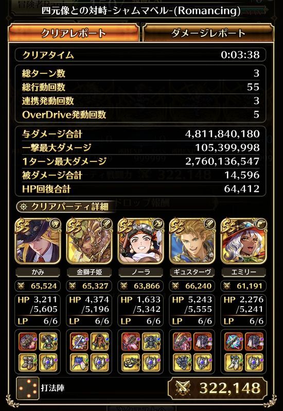 シャムマベルのクリア編成