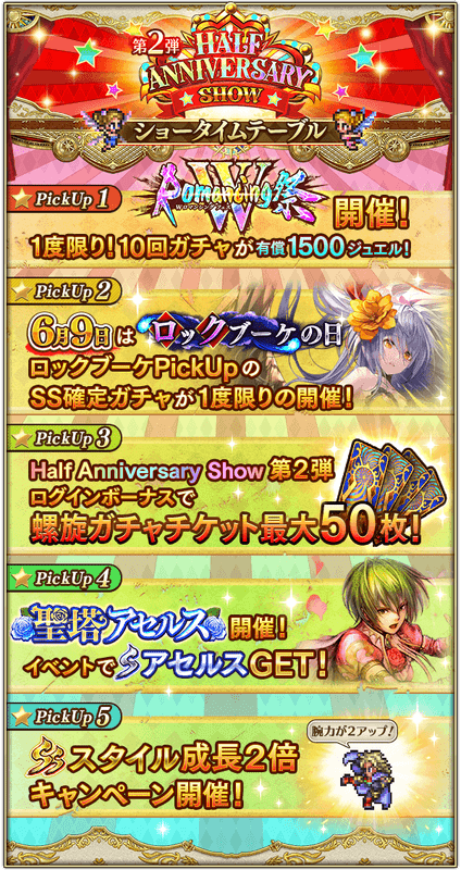 第2弾キャンペーンのタイムテーブル