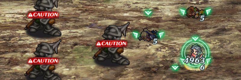 敵の数が減るとCAUTION