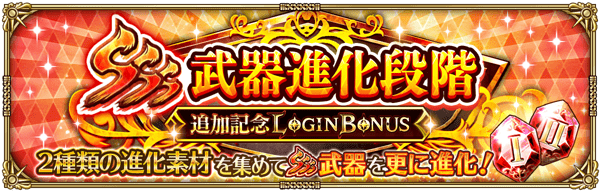SSS武器進化段階追加記念ログインボーナス開催!