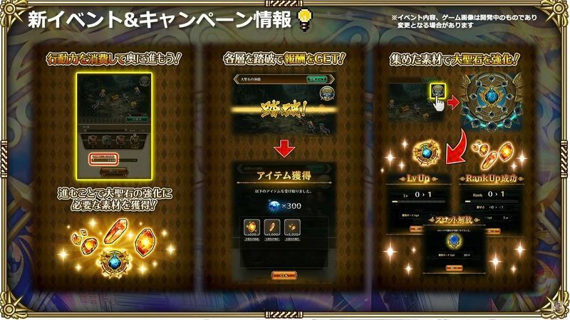 行動力を消費して素材を獲得