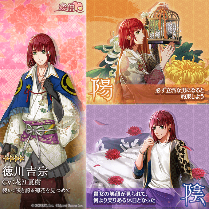 徳川吉宗（咲き誇る菊花を見つめて）