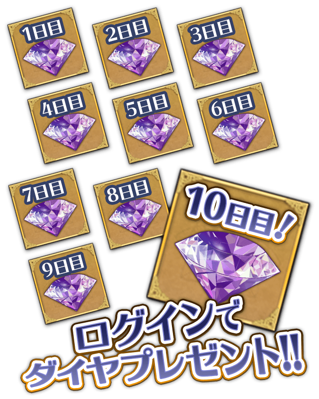 ログインでダイヤプレゼント