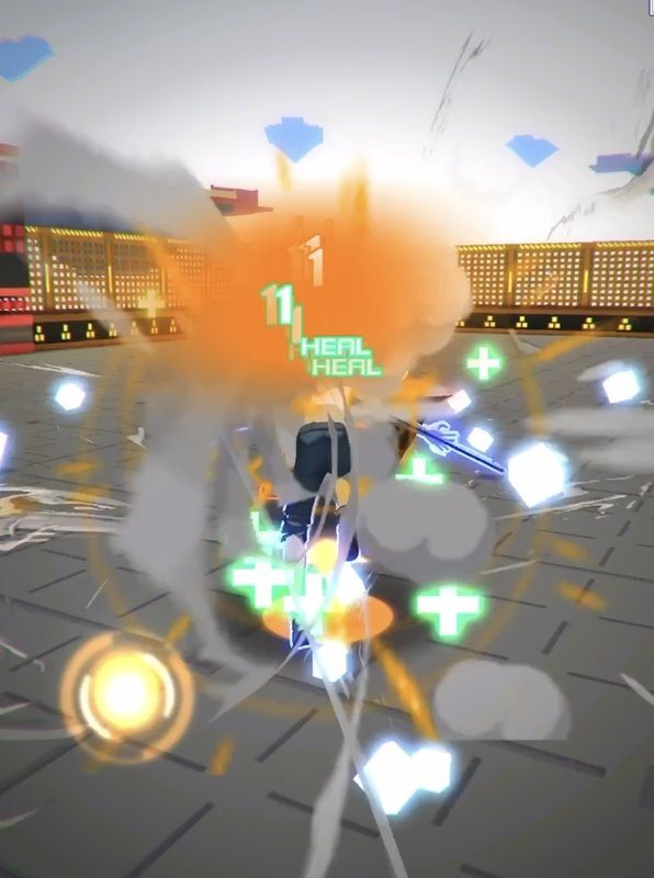 突進でヒットした相手