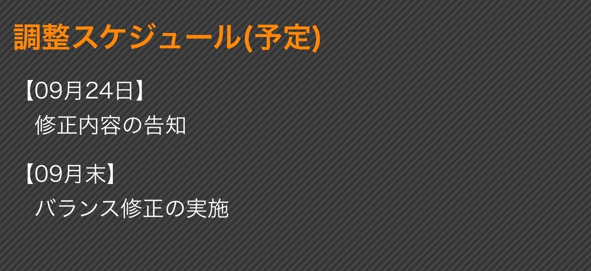 調整スケジュール